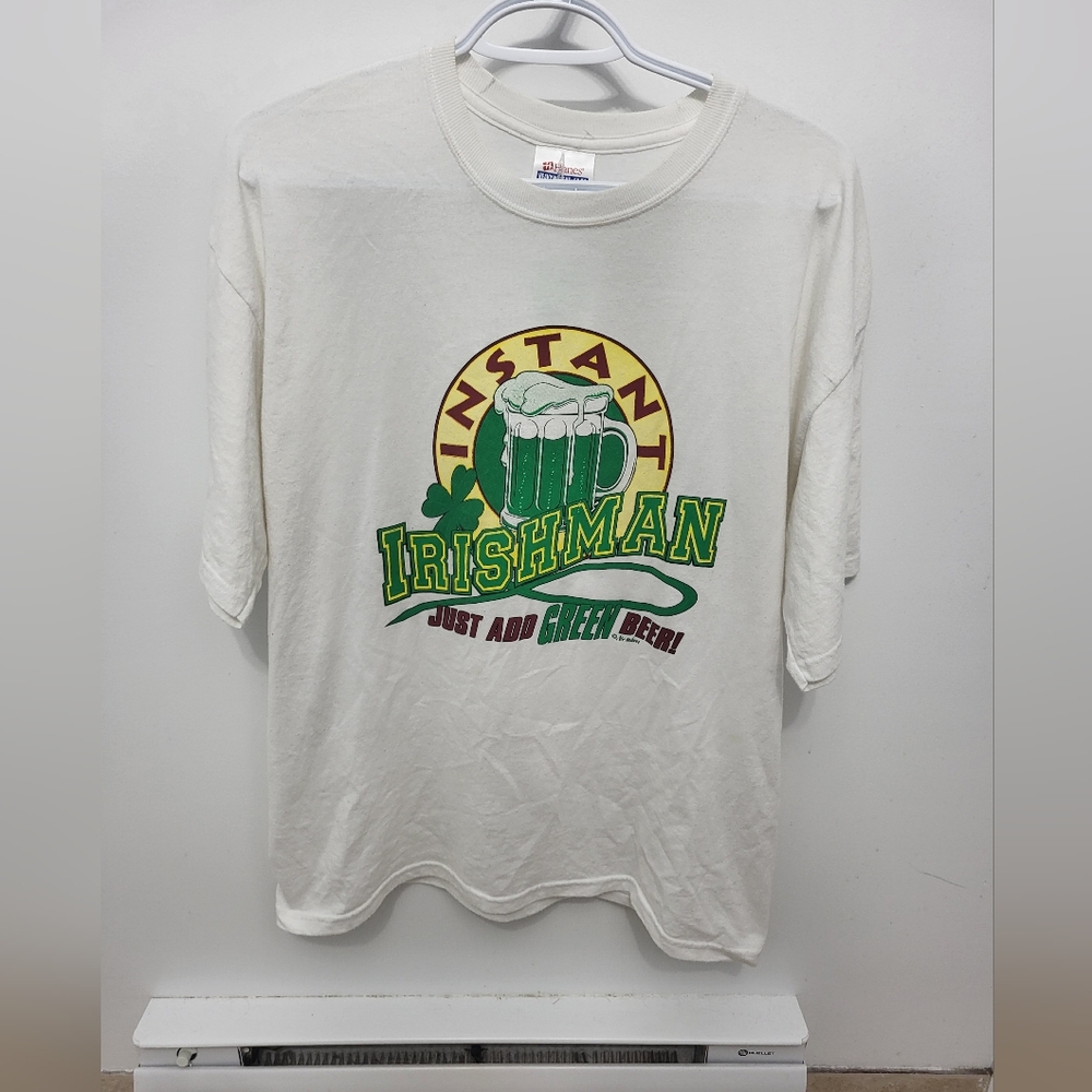 Y2K st Patty's day green beer shirt